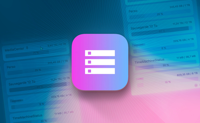 macOS • Consultez le niveau d’occupation de vos disques externes en un clic